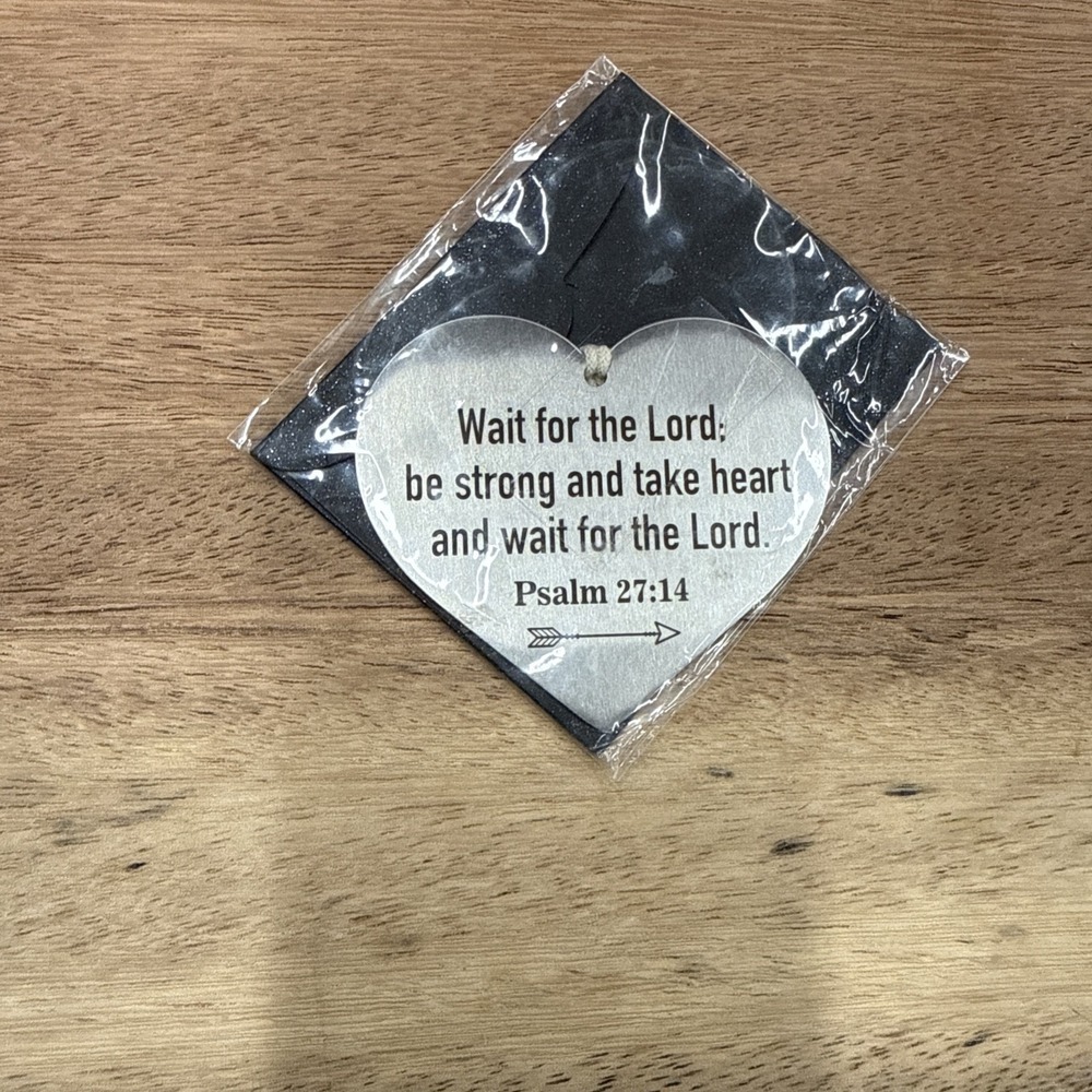 Heart Shaped Ornament Psalms 27:14